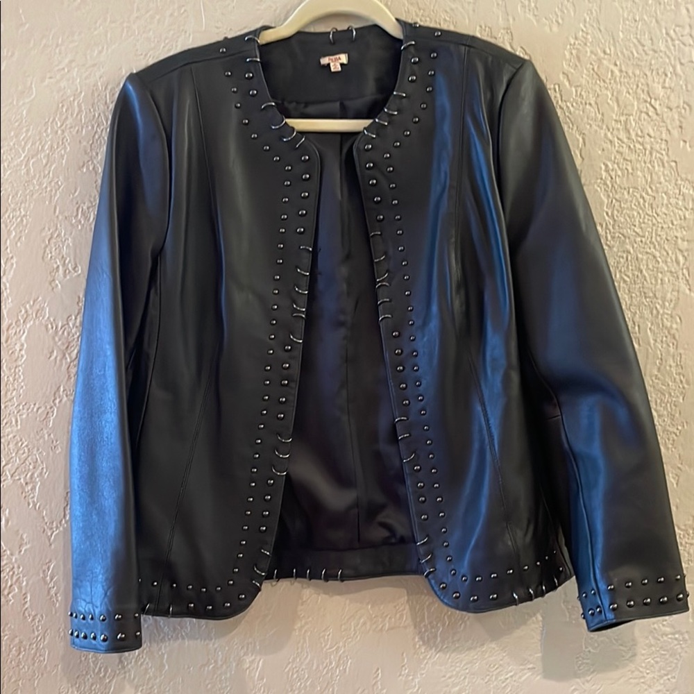 Black Studded Leather Jacket